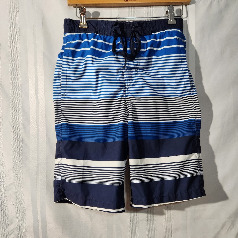 ROYAL CLASS MULTICOLOR STRIPE SWIMMING TRUNKS SIZE SMALL